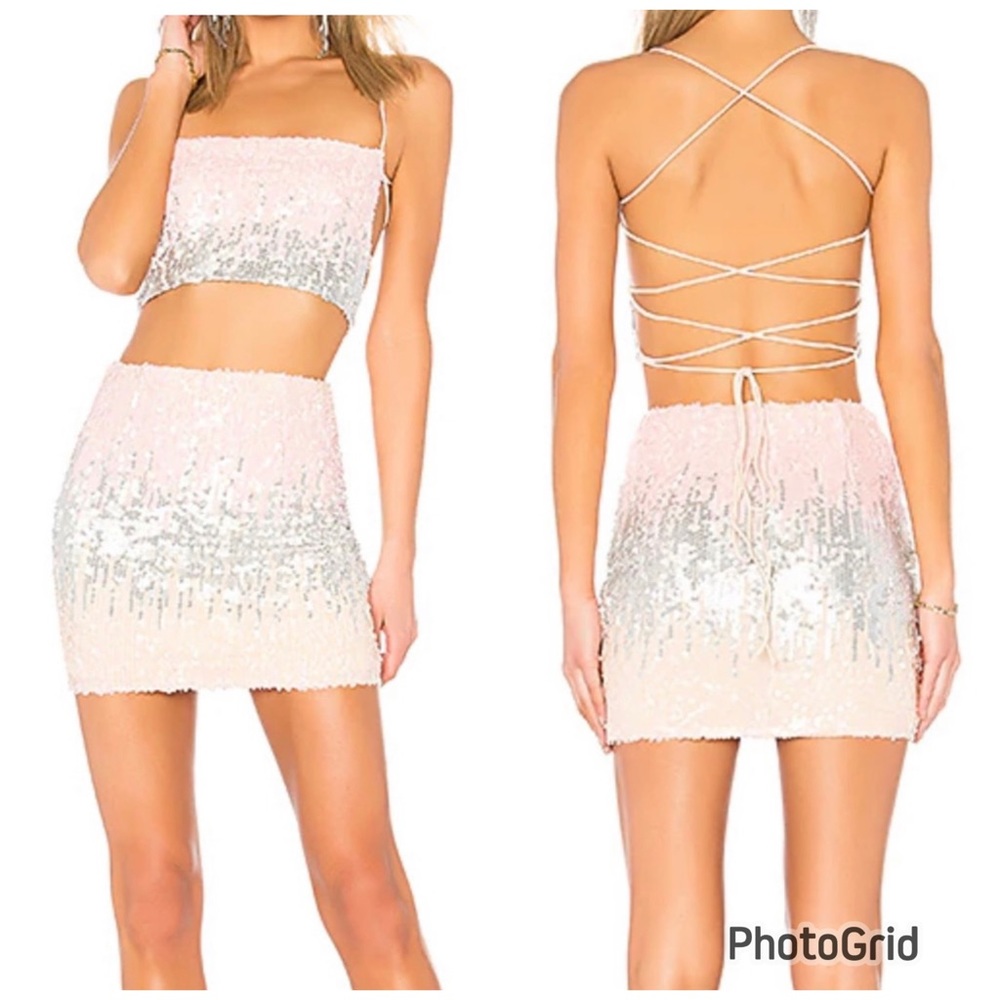 New superdown Aubree sequin set pink multi size small